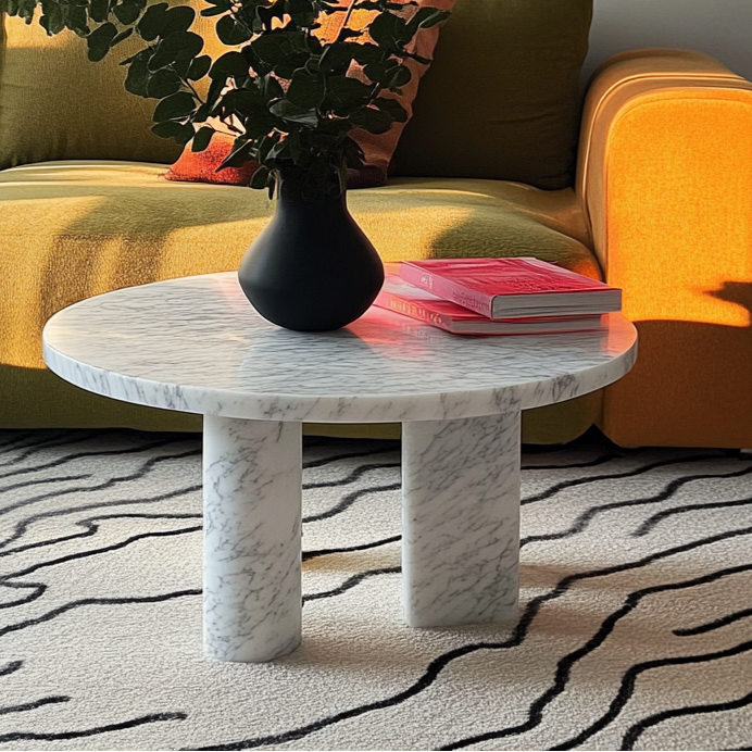 Velmo Studio Doğal Taş Orta Sehpa Modelleri