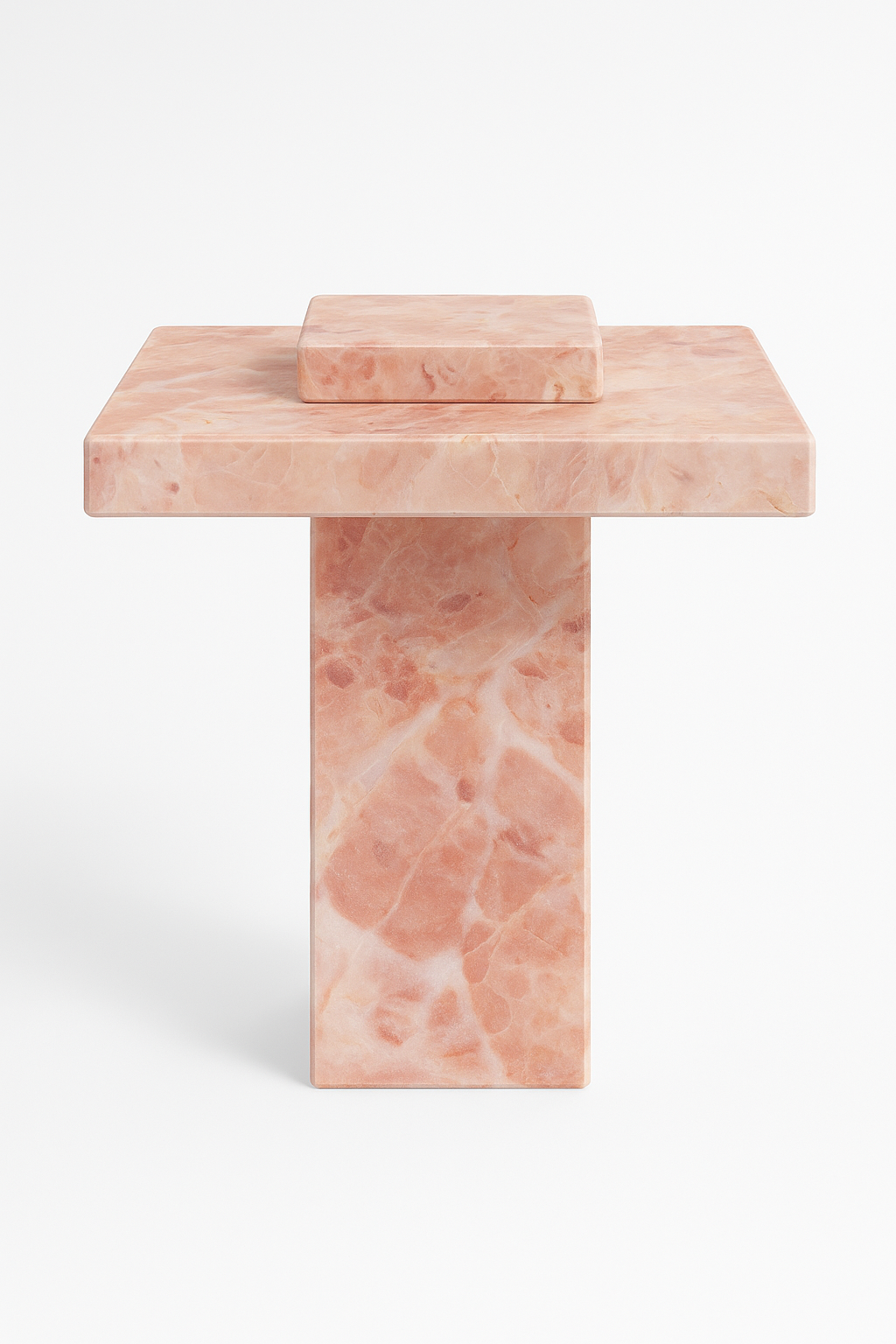 Pembe Mermer Yan Sehpa Modelleri